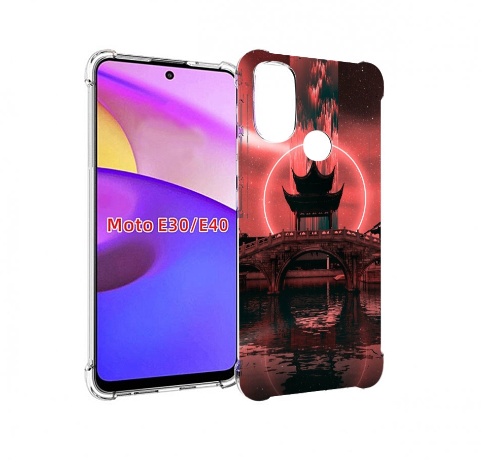 

Чехол бампер MyPads японский мост красный фон для Motorola Moto, Прозрачный, Tocco