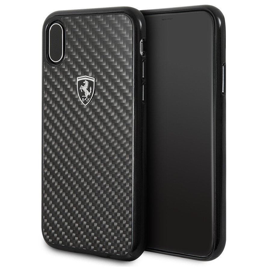 фото Чехол cg mobile ferrari heritage real carbon iphone x/xs черный