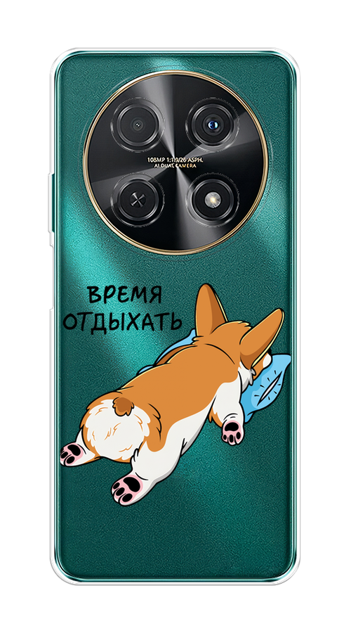 

Чехол на Huawei Nova 12i "Корги отдыхает", Черный;коричневый;голубой, 6123950-1