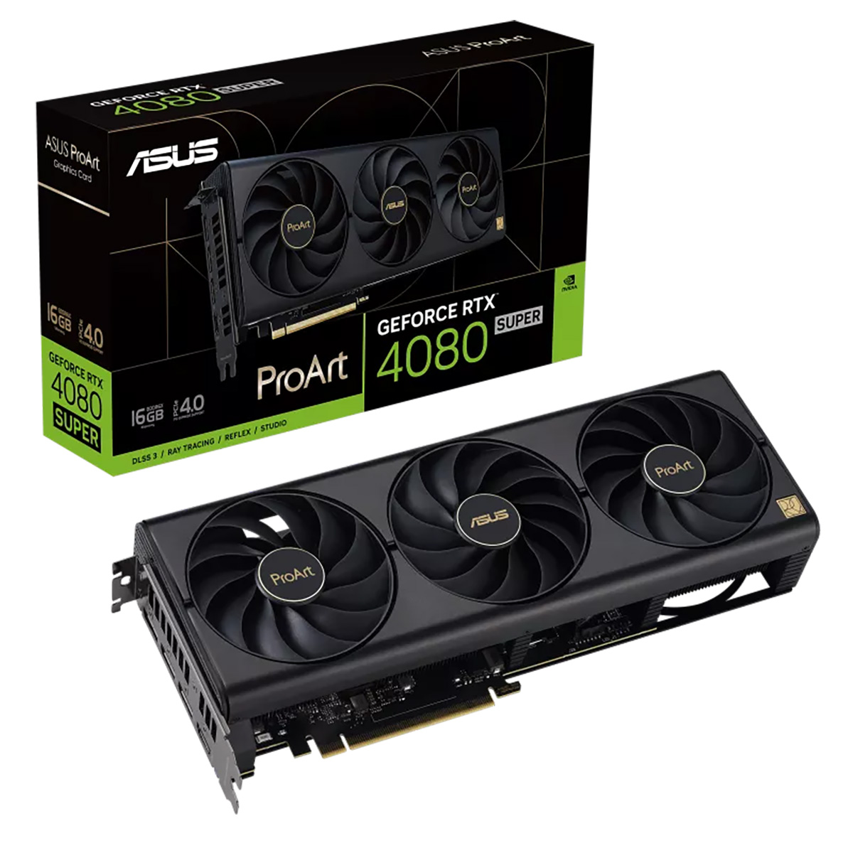 

Видеокарта ASUS NVIDIA GeForce RTX 4080 Super Pro Art (PROART-RTX4080S-16G), GeForce RTX 4080 Super Pro Art