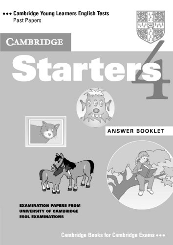 

Книга Cambridge Starters 4 Answer Booklet