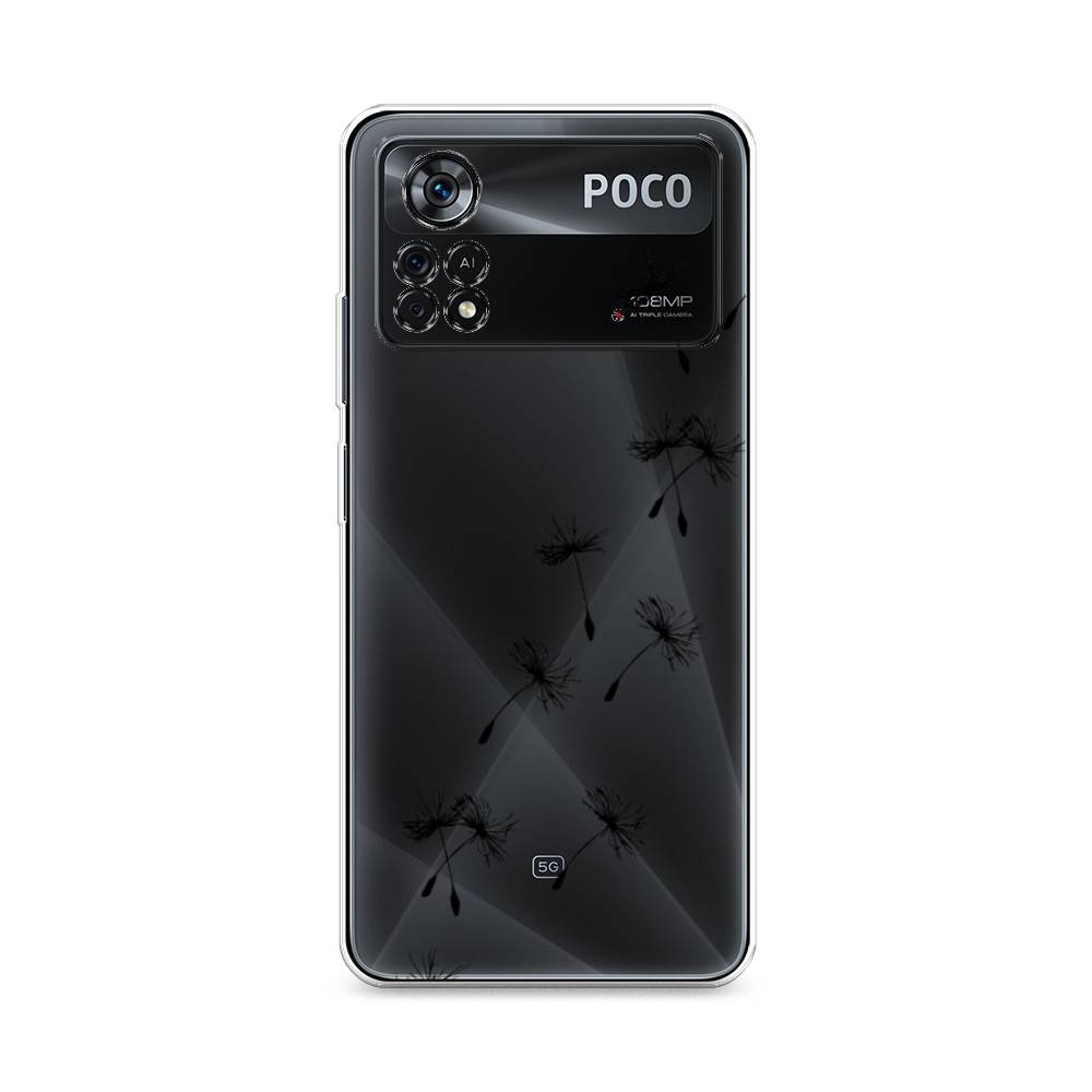 фото Силиконовый чехол "летящие одуванчики" на xiaomi poco x4 pro 5g awog