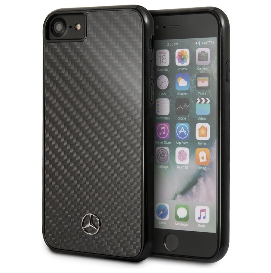 фото Чехол cg mobile mercedes dynamic real carbon iphone 7/8/se 2020 черный