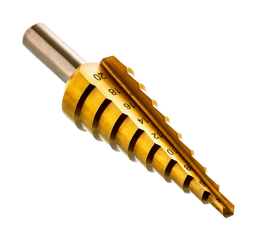 фото Сверло ступенчатое по металлу 4-20 мм titanium-coated hss step drill abc /a1 run energy