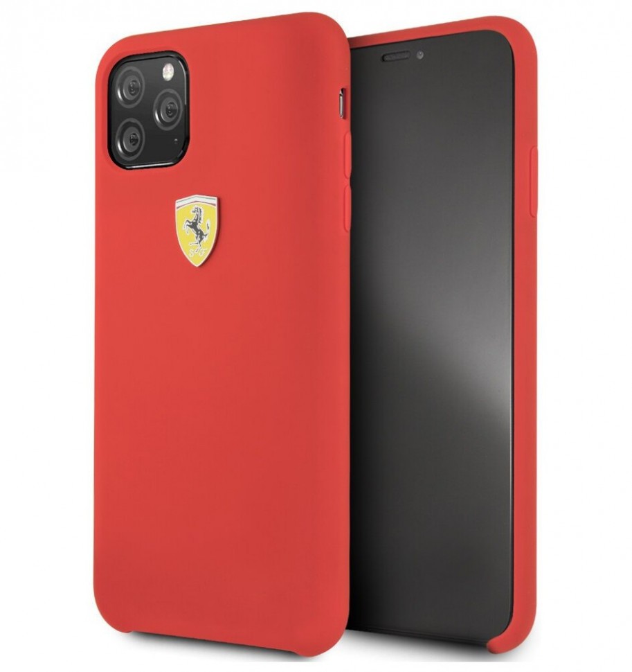 фото Чехол cg mobile ferrari on-track sf silicone iphone 11 pro max красный