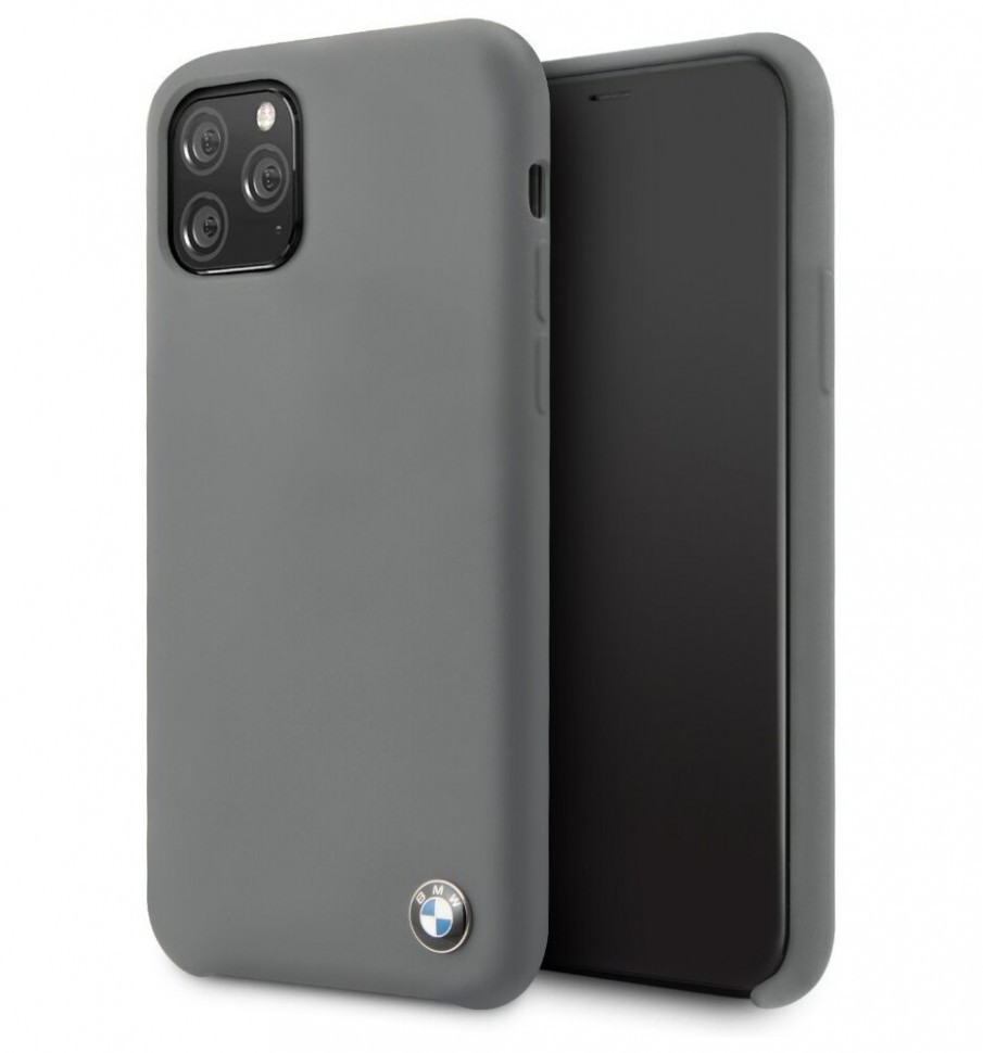 фото Чехол cg mobile bmw signature liquid silicone iphone 11 pro max темно-серый