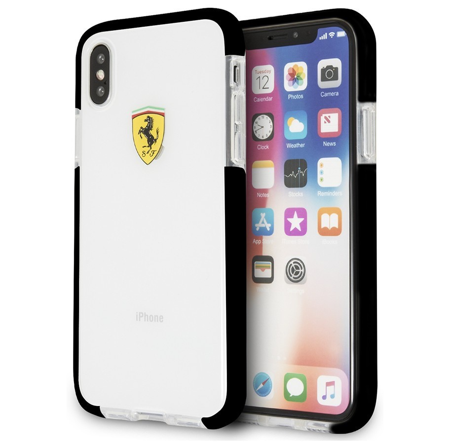 фото Чехол cg mobile ferrari on-track shockproof iphone x/xs черный/прозрачный