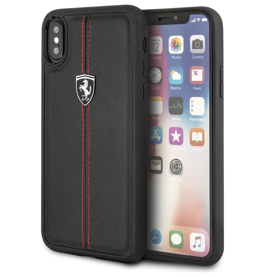 фото Чехол cg mobile ferrari heritage w leather iphone x/xs черный