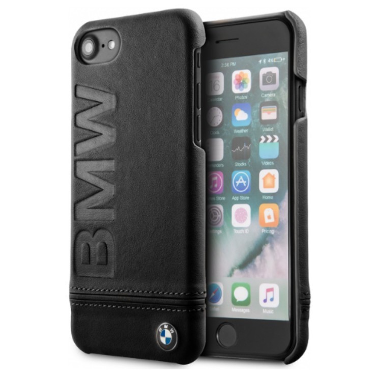 фото Чехол cg mobile bmw signature logo leather iphone 7/8/se 2020 черный