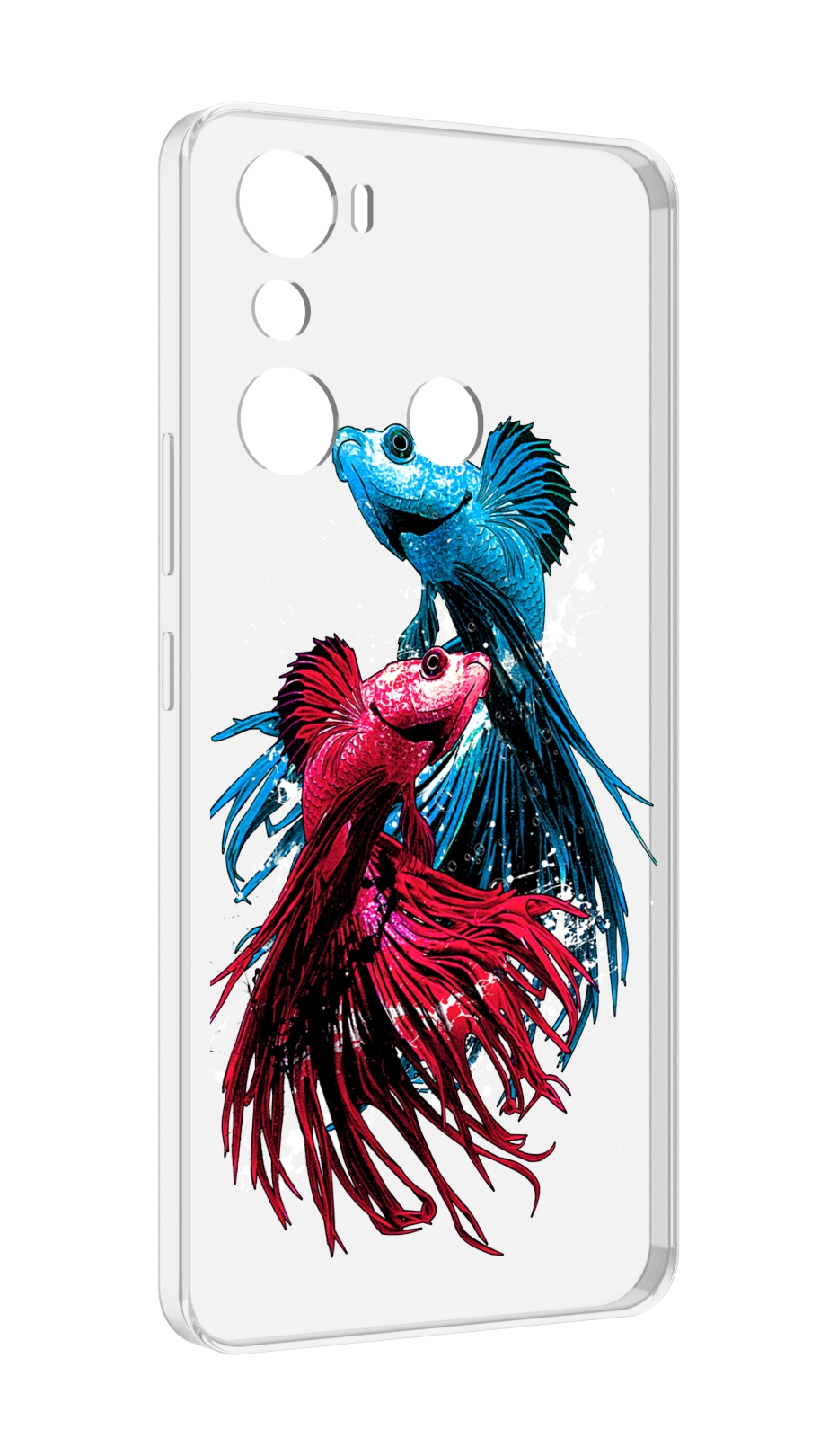 

Чехол MyPads рыбы петушки для Infinix Hot 20i, Прозрачный, Tocco