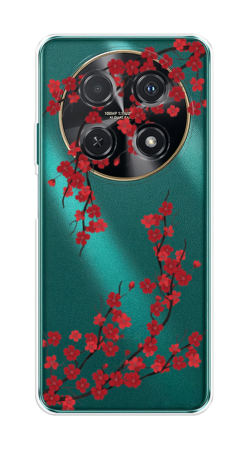 

Чехол на Huawei Nova 12i "Красная сакура", Красный;черный, 6123950-1
