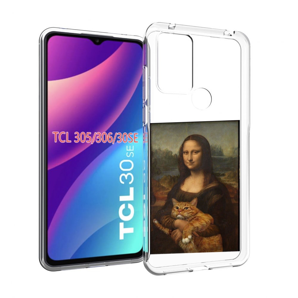 

Чехол MyPads монализа-с-котиком для TCL 30SE/305/306/30E, Tocco