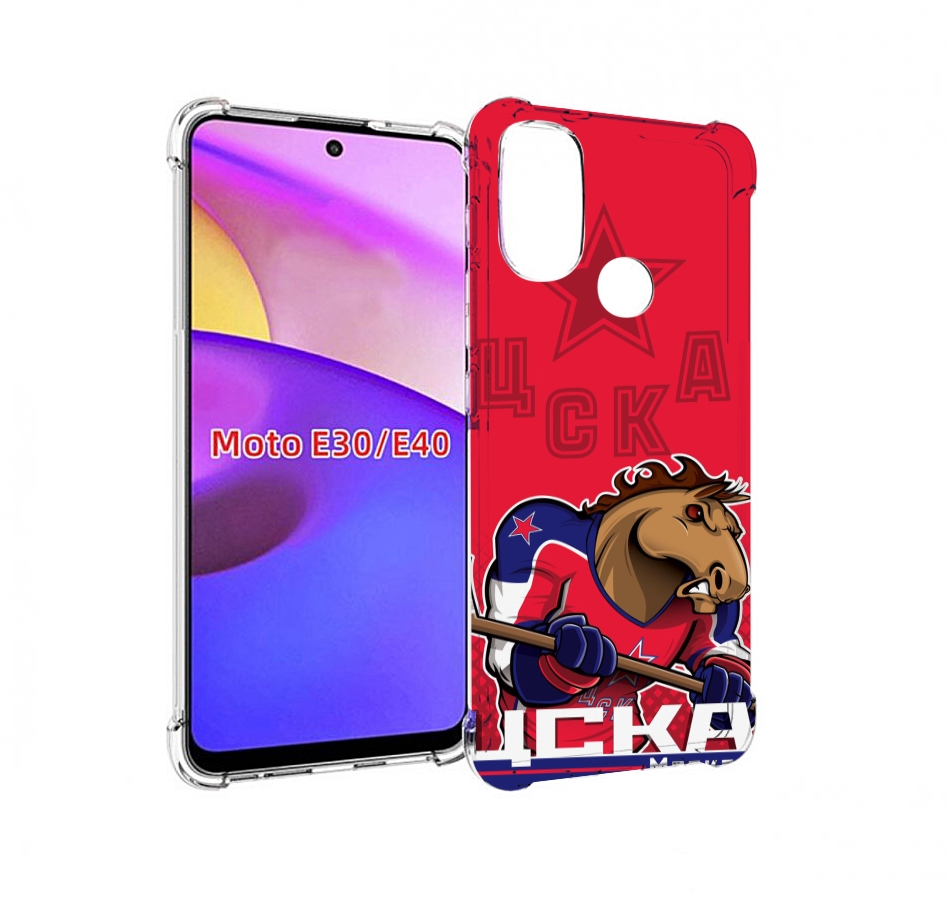 

Чехол бампер MyPads хк цска мужской для Motorola Moto E30., Прозрачный, Tocco
