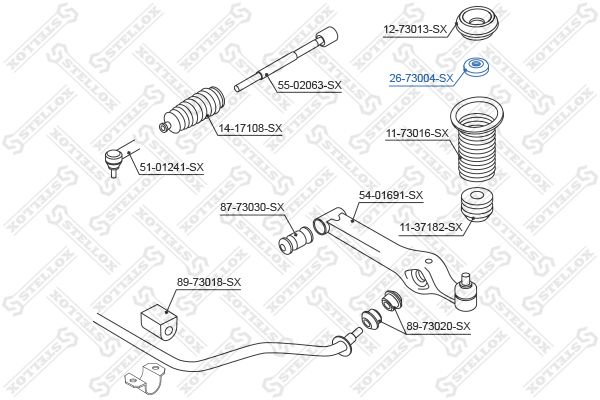 

Опора стойки амортизатора STELLOX 26-73004-SX