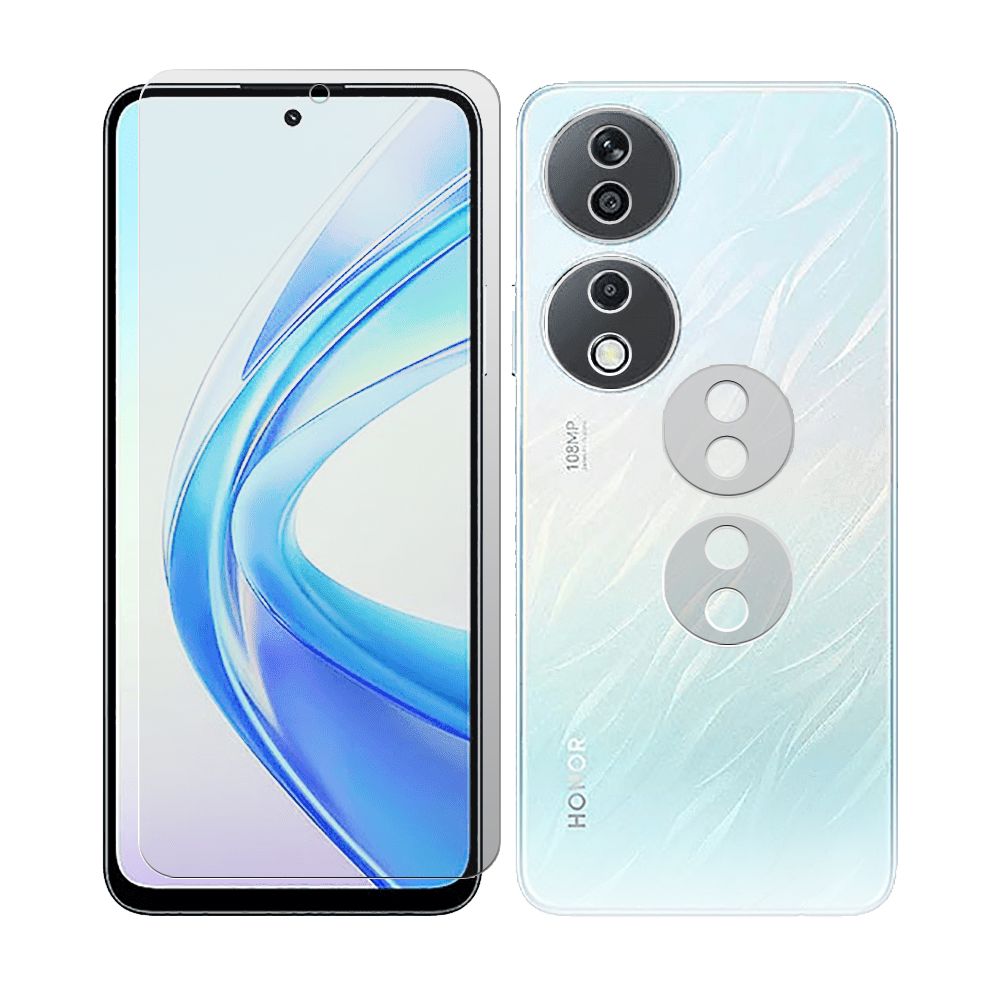 

Стекло защитное гибридное МАТОВОЕ Krutoff для Honor X7b + защита камеры (2шт.)