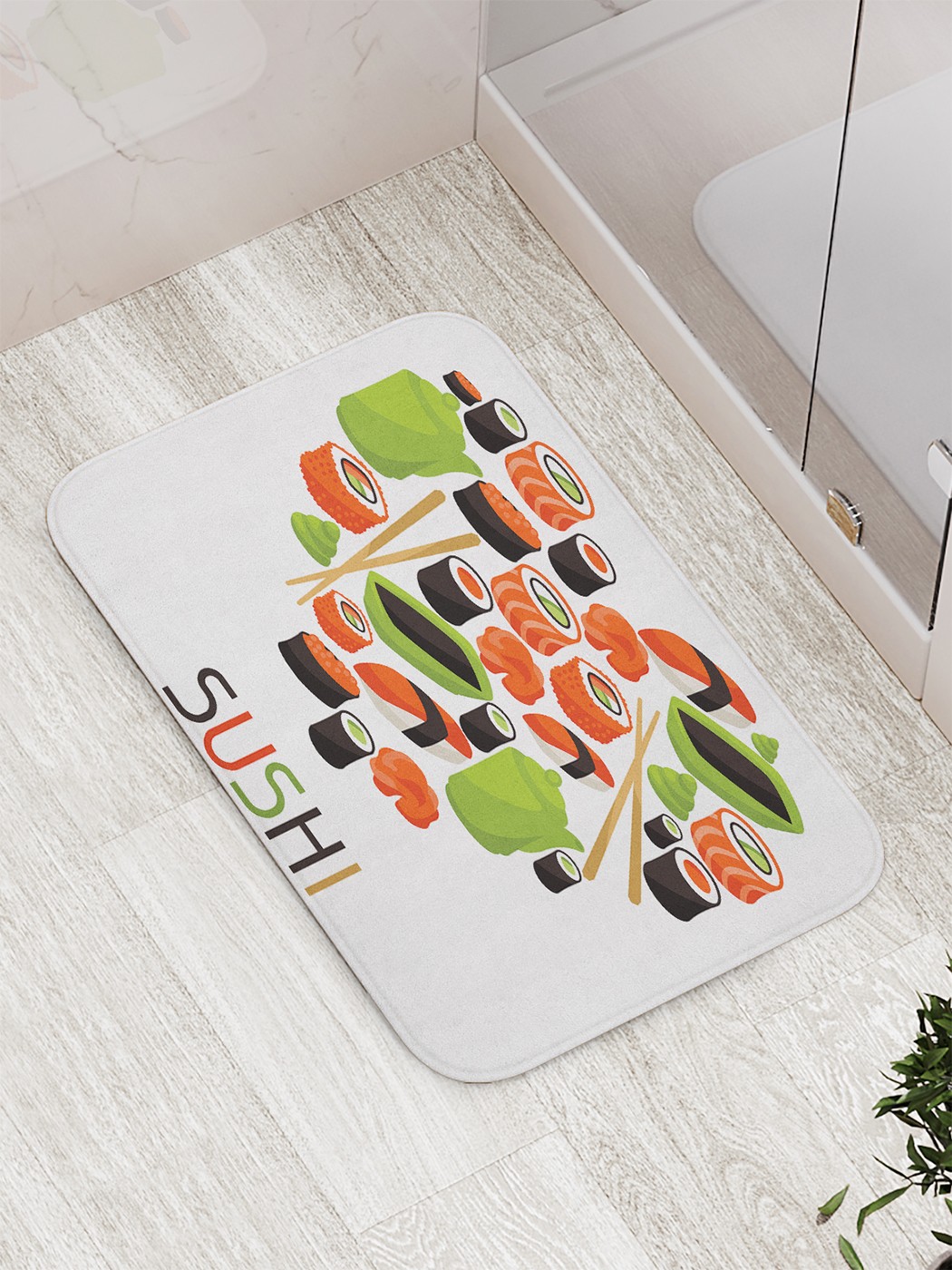 

Коврик противоскользящий для ванной, сауны, бассейна, 77х52 см bath_72457 JoyArty