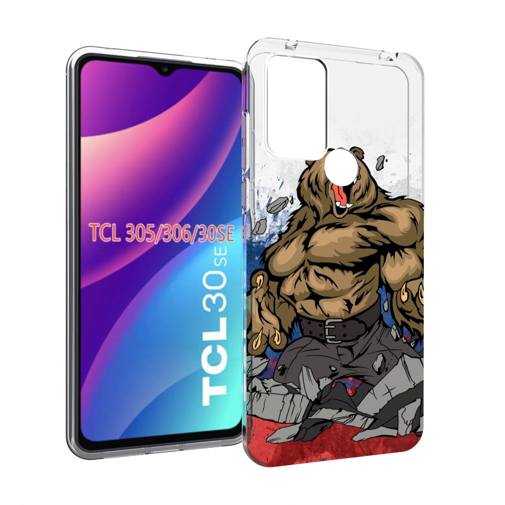 

Чехол MyPads медведь защитник родины для TCL 30SE/305/306/30E, Tocco
