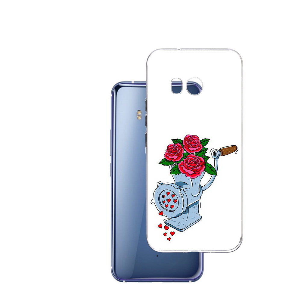 

Чехол MyPads Tocco для HTC U11 Цветочные сердца, Прозрачный, Tocco