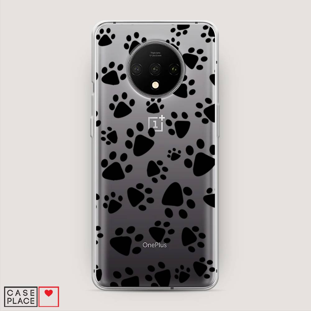 

Чехол Awog на OnePlus 7T / ВанПлас 7T "Лапки черные", Черный, 150950-2