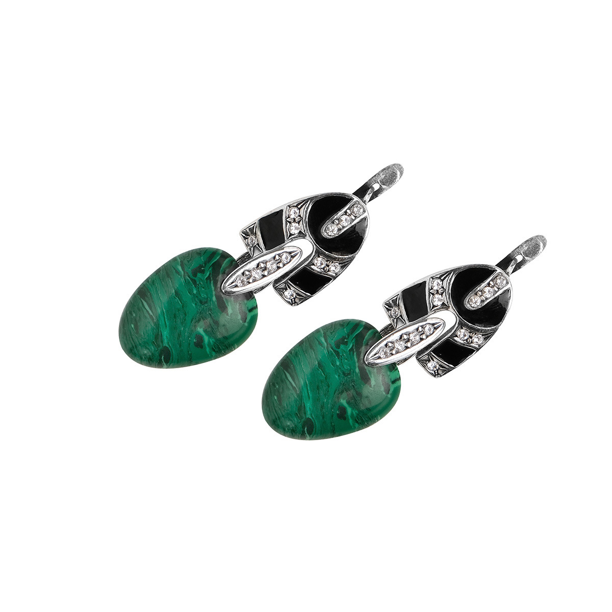 

Серьги Jenavi d37931m0 малахит, d37931m0