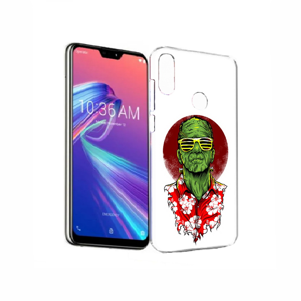 

Чехол MyPads Tocco для Asus ZenFone Max Pro (M2) (ZB631KL) крутой зеленый мужчина в очках, Прозрачный, Tocco