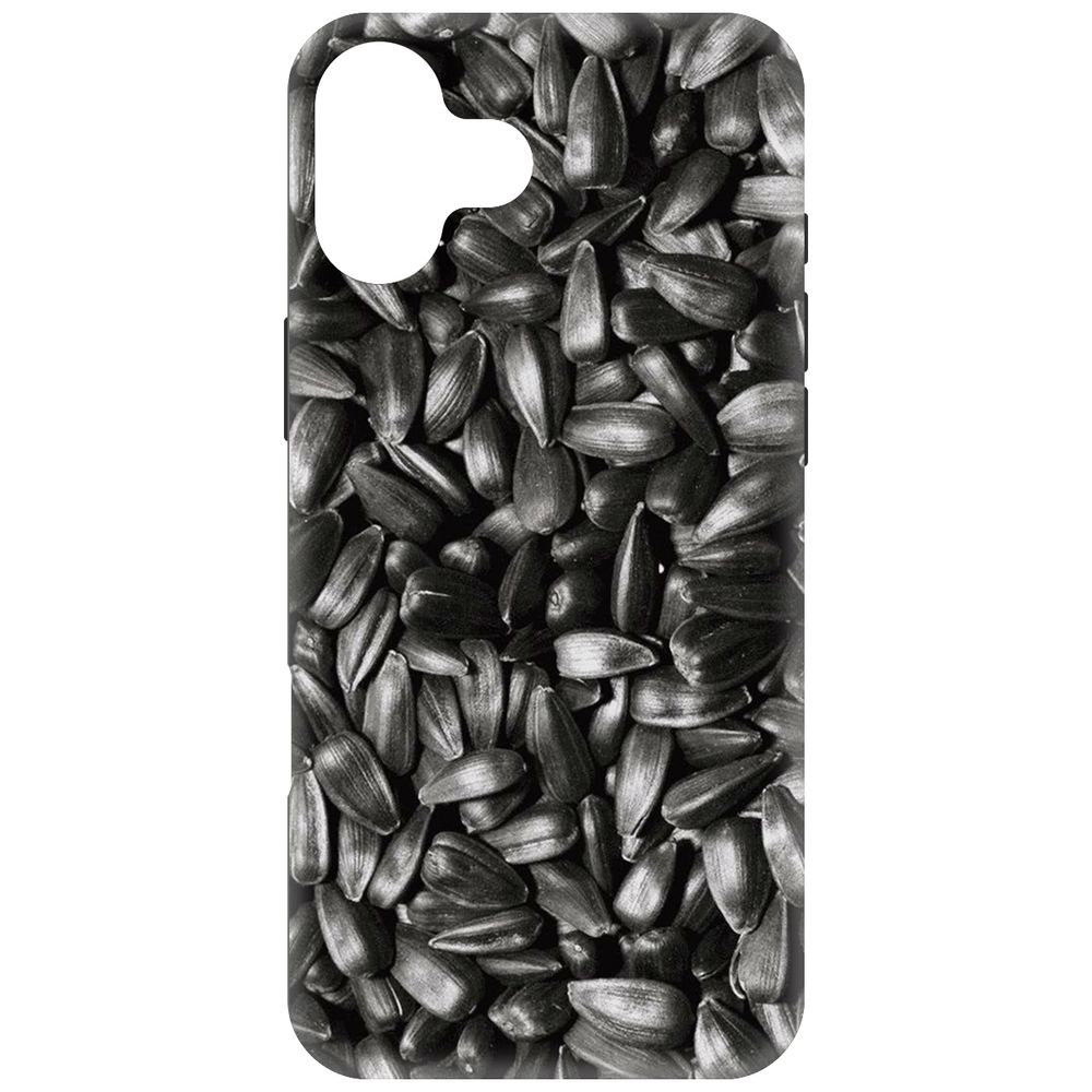 

Чехол-накладка Krutoff Soft Case Семечки для iPhone 16 Plus черный