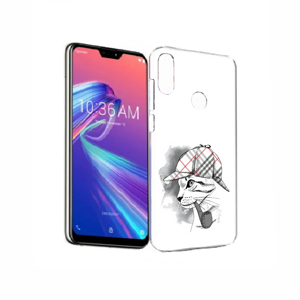 Чехол MyPads Tocco для Asus ZenFone Max Pro (M2) (ZB631KL) кошка с трубкой