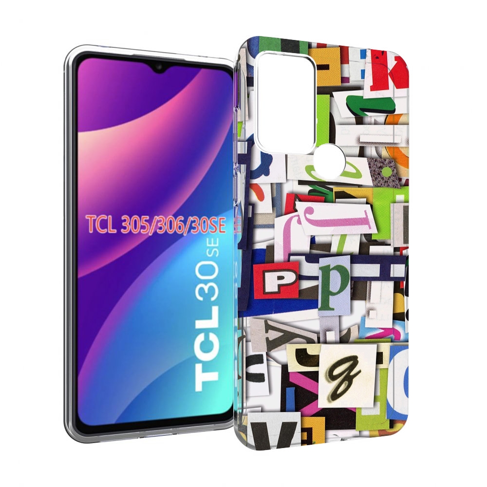 

Чехол MyPads ломанные-буквы для TCL 30SE/305/306/30E, Tocco