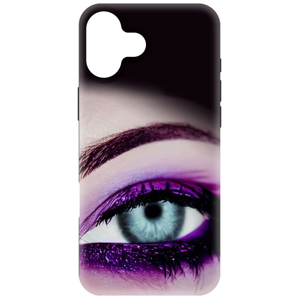 

Чехол-накладка Krutoff Soft Case Взгляд для iPhone 16 Plus черный