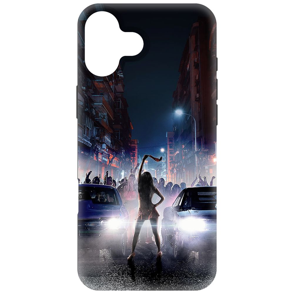 

Чехол-накладка Krutoff Soft Case Форсаж. Стритрейсинг для iPhone 16 Plus черный
