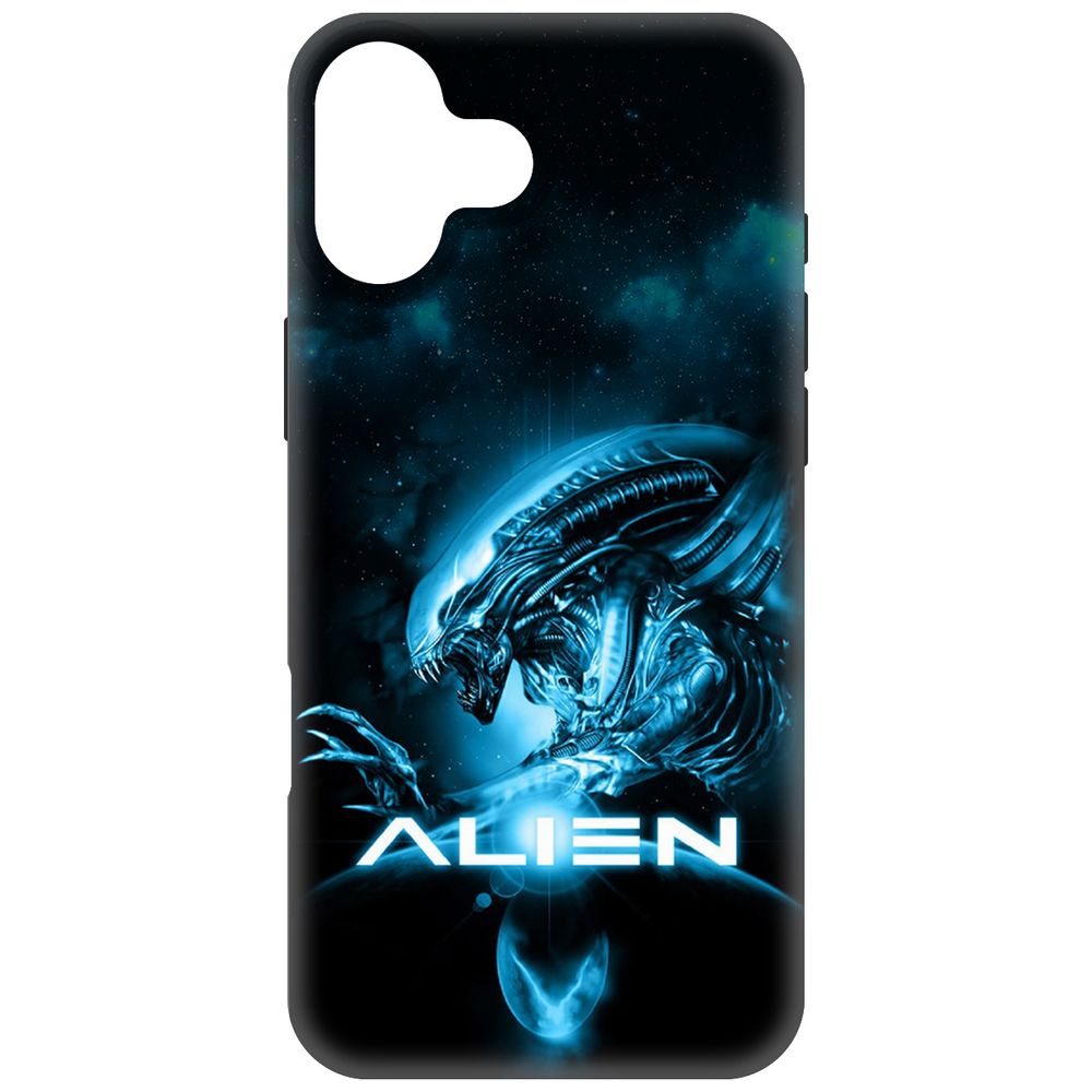 

Чехол-накладка Krutoff Soft Case Чужой. Космос для iPhone 16 Plus черный