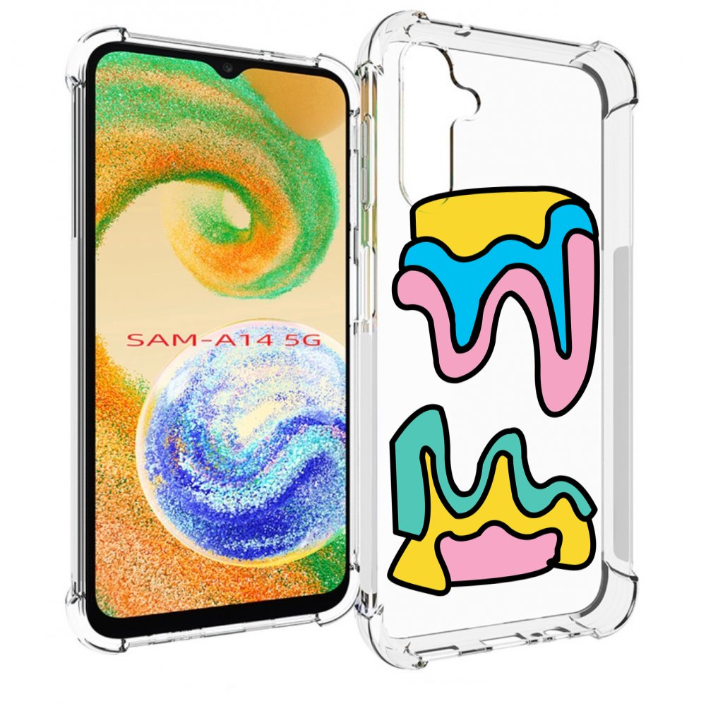 

Чехол MyPads вытекающая-абстракция для Samsung Galaxy A14 5G, Прозрачный, Tocco