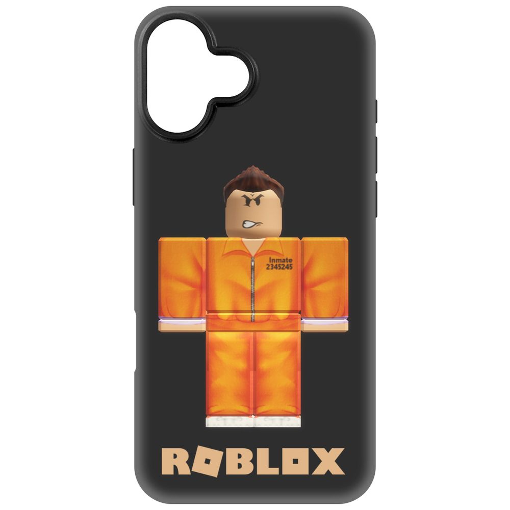 

Чехол-накладка Krutoff Soft Case Roblox-Заключенный для iPhone 16 Plus черный