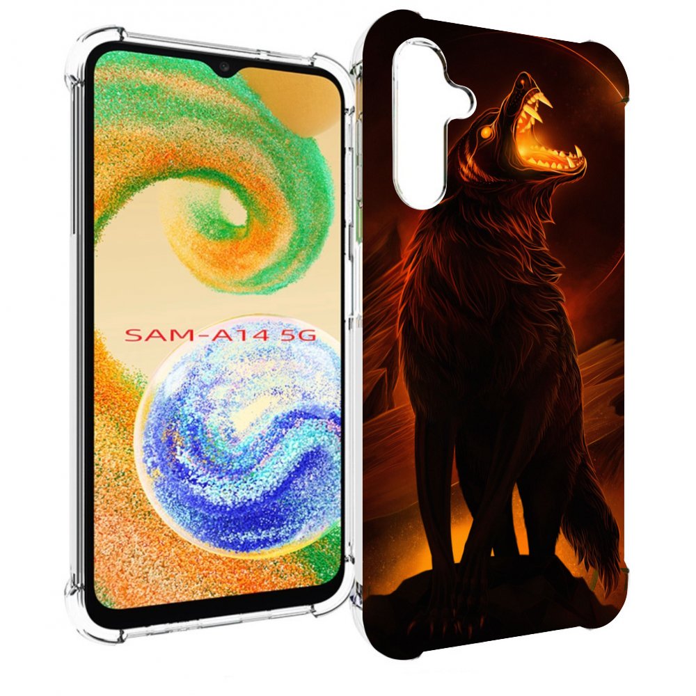 

Чехол MyPads волчара с огнем внутри для Samsung Galaxy A14 5G, Прозрачный, Tocco