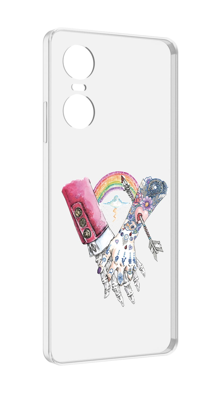 

Чехол MyPads абстракция руки в татуировках для Tecno Pop 6 Pro, Прозрачный, Tocco