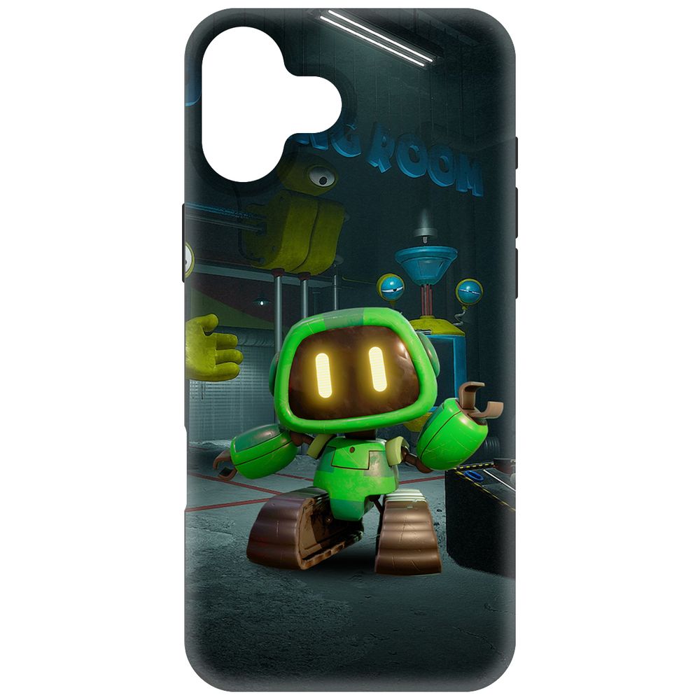 

Чехол-накладка Krutoff Soft Case Хаги Ваги - Буги-бот для iPhone 16 Plus черный