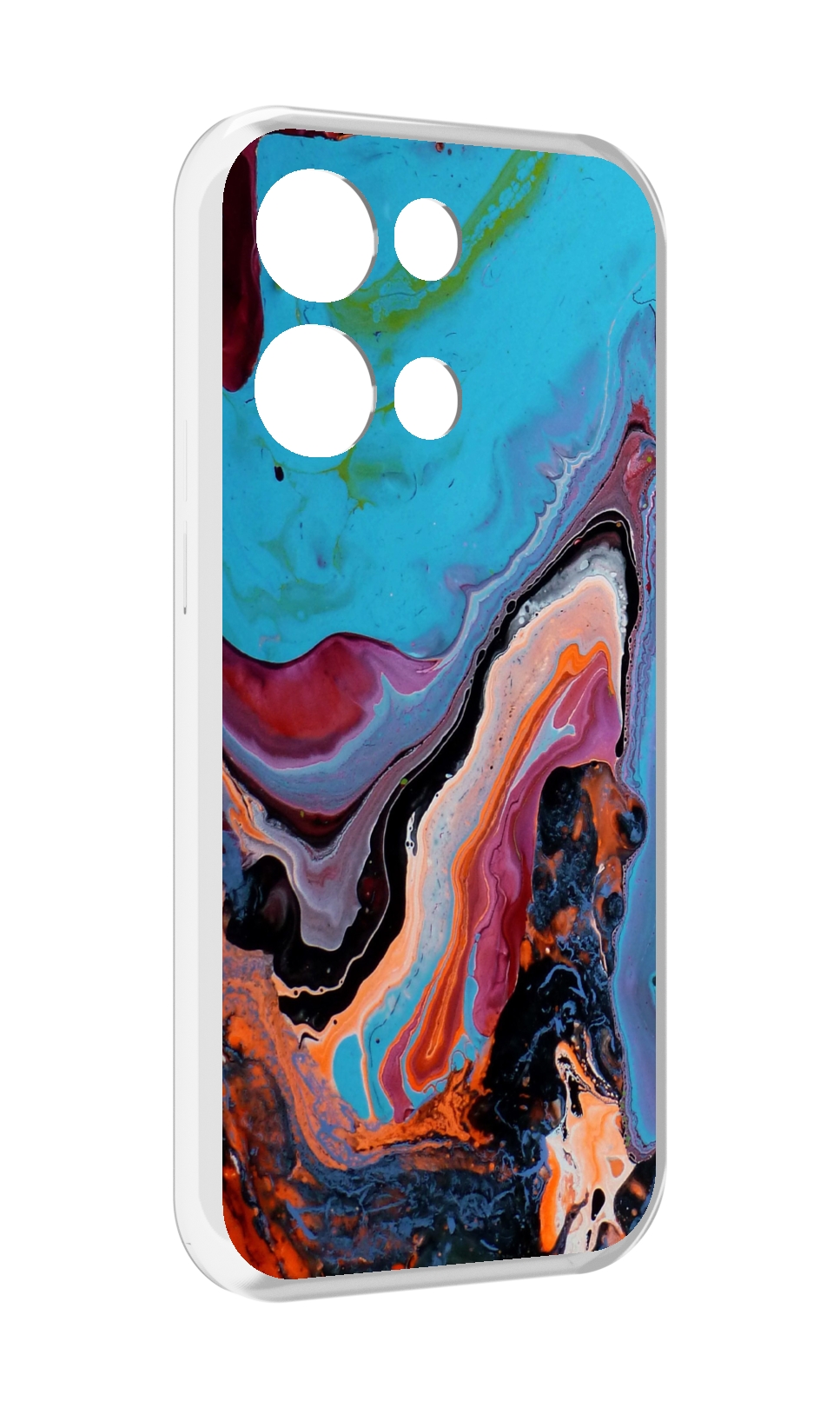 

Чехол MyPads смешанные краски для OPPO Reno8 Pro, Прозрачный, Tocco