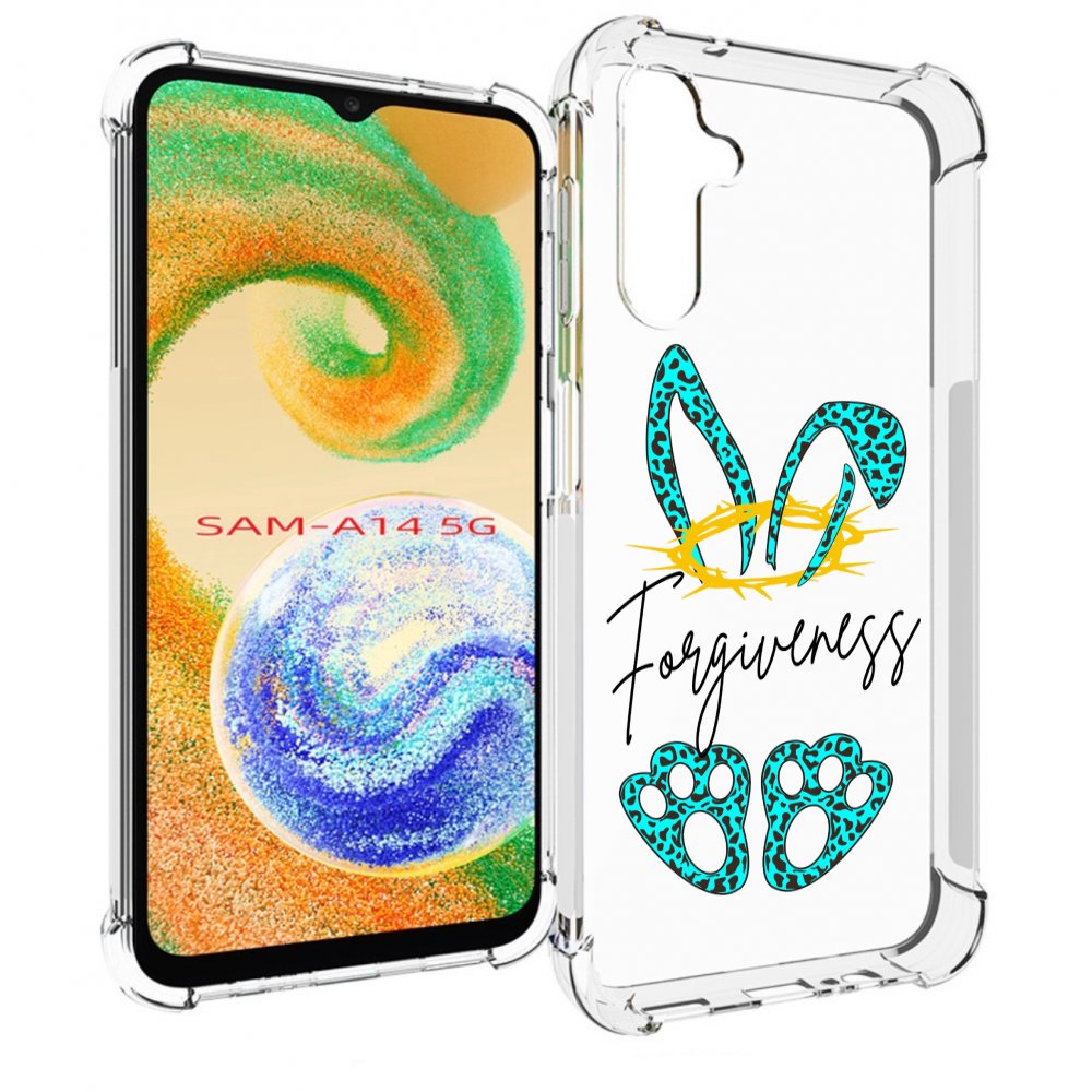 

Чехол MyPads бирюзовое лапки и ушки женский для Samsung Galaxy A14 5G, Прозрачный, Tocco