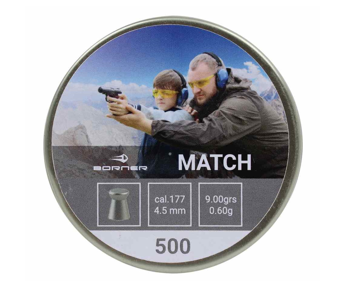 Пуля пневм Borner Match 45 500 шт 060гр 30 шт в коробке 577₽