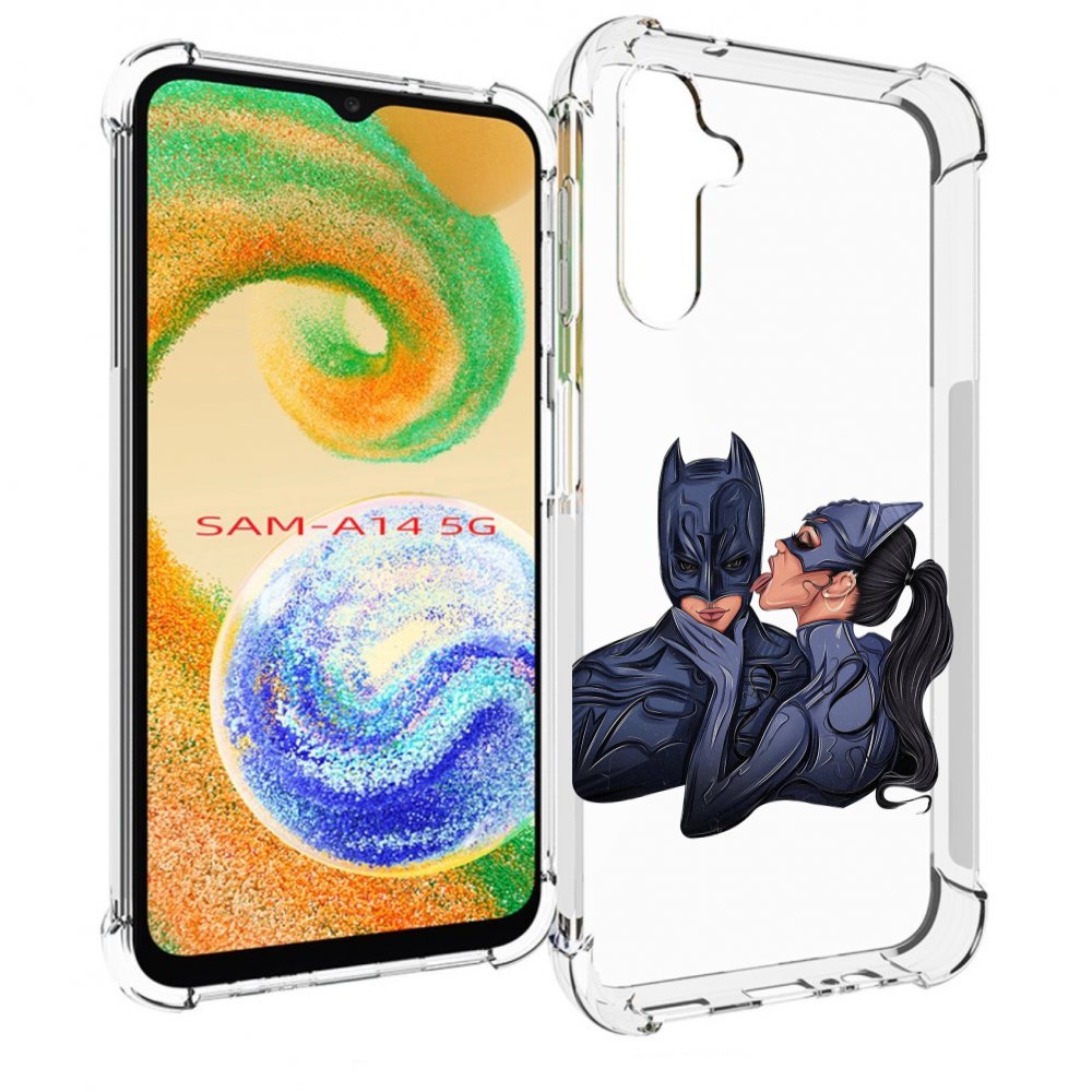 Чехол MyPads бетман-и-кошка для Samsung Galaxy A14 5G