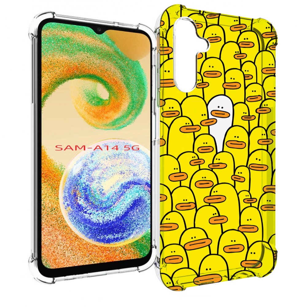 

Чехол MyPads белый среди желтых для Samsung Galaxy A14 5G, Прозрачный, Tocco