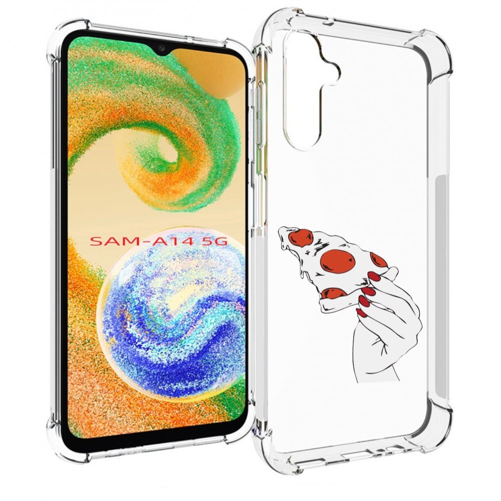 Чехол MyPads белая-пицца для Samsung Galaxy A14 5G