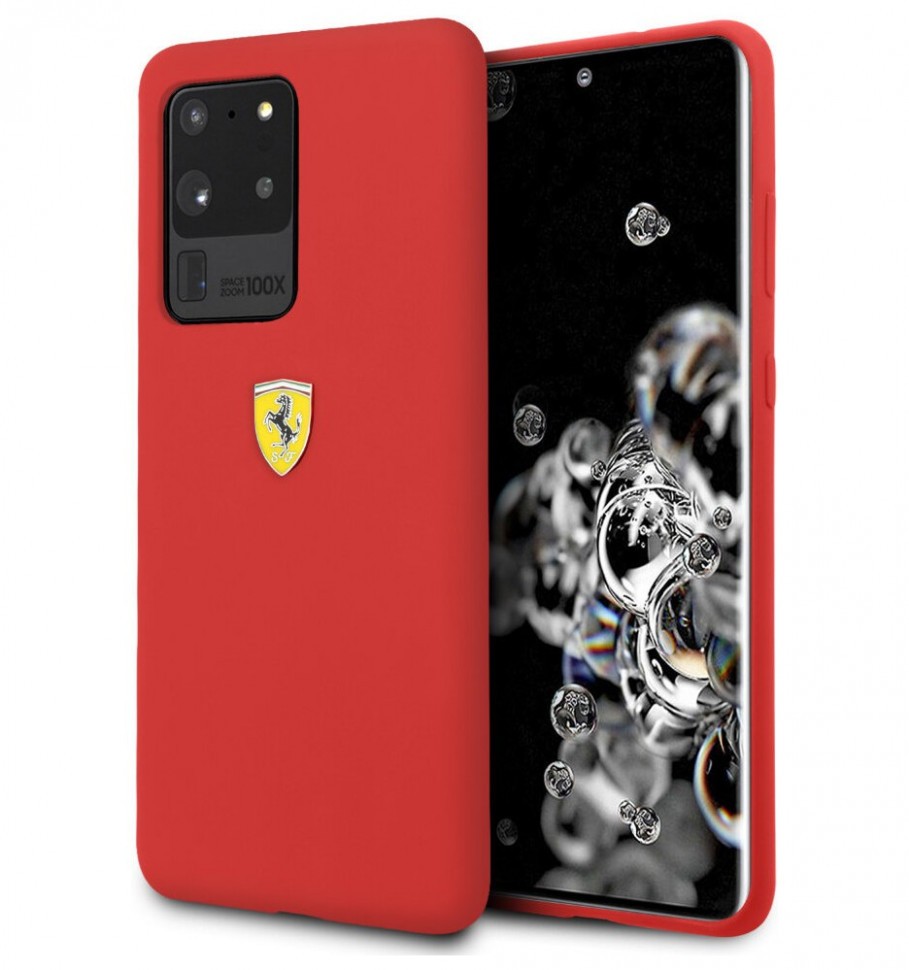 фото Чехол cg mobile ferrari on-track silicone galaxy s20 ultra красный