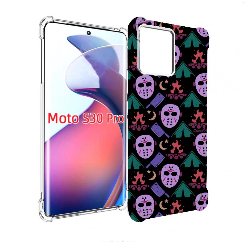 

Чехол MyPads фиолетовые маски для Motorola Moto S30 Pro, Прозрачный, Tocco