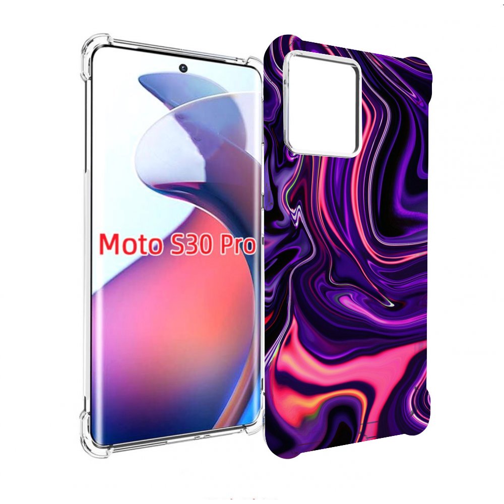 

Чехол MyPads фиолетовые краски для Motorola Moto S30 Pro, Прозрачный, Tocco