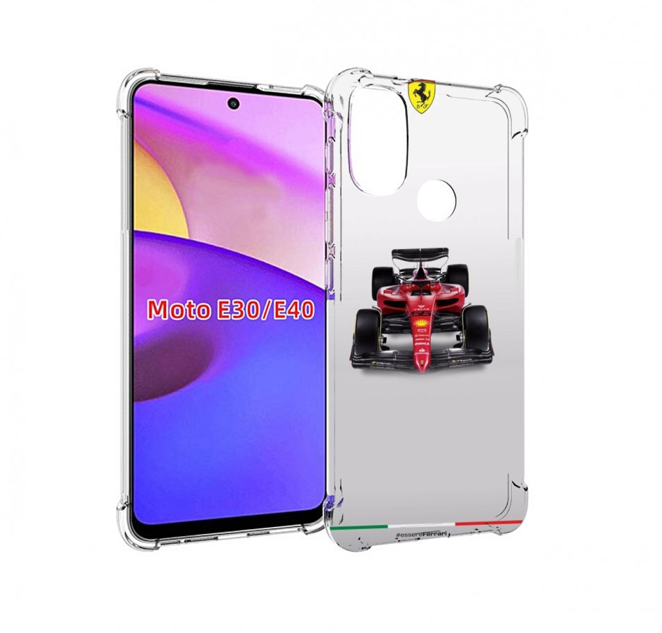 

Чехол бампер MyPads формула 1 феррари для Motorola Moto E30., Прозрачный, Tocco