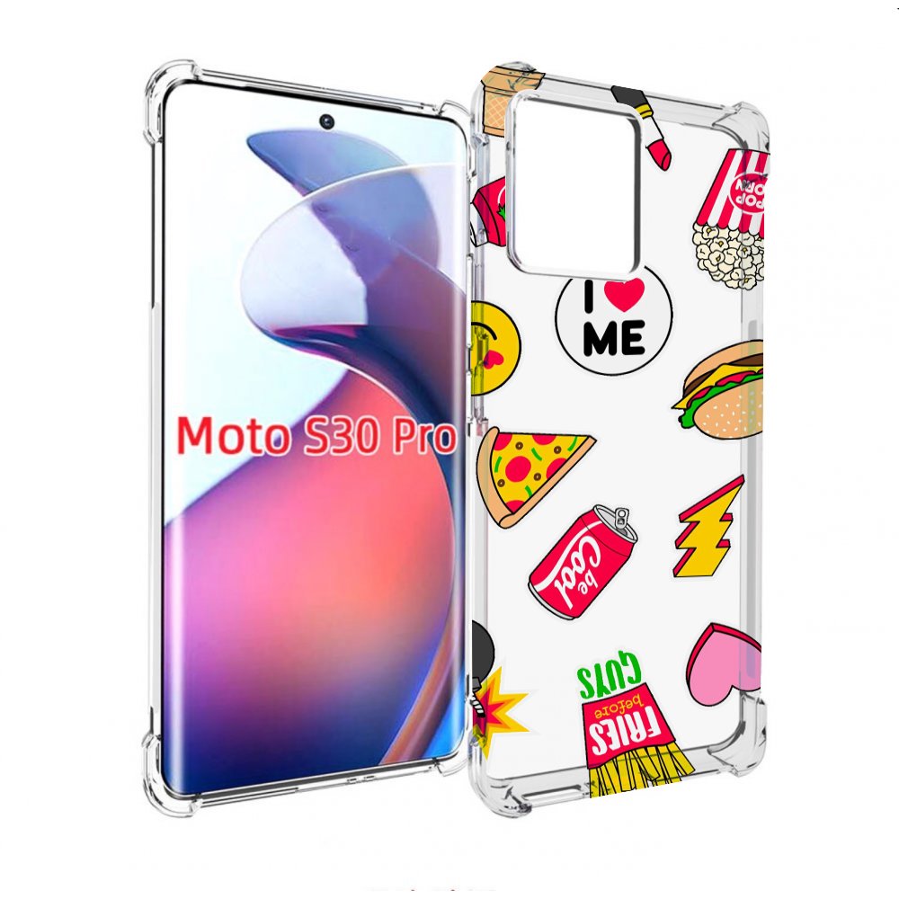 

Чехол MyPads фаст-фуд для Motorola Moto S30 Pro, Прозрачный, Tocco