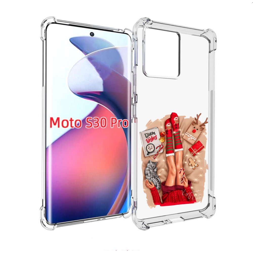 

Чехол MyPads уютный-арт женский для Motorola Moto S30 Pro, Прозрачный, Tocco