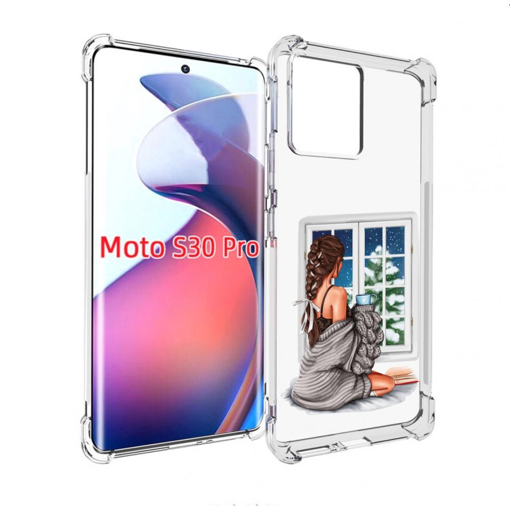 

Чехол MyPads уютное-зимнее-окно женский для Motorola Moto S30 Pro, Прозрачный, Tocco