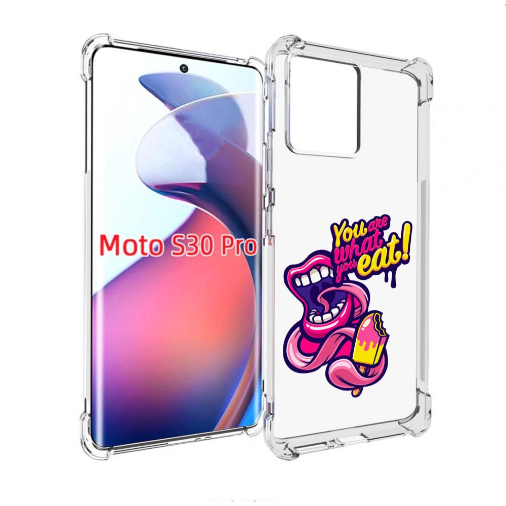 

Чехол MyPads ты-то-что-ты-ешь для Motorola Moto S30 Pro, Прозрачный, Tocco